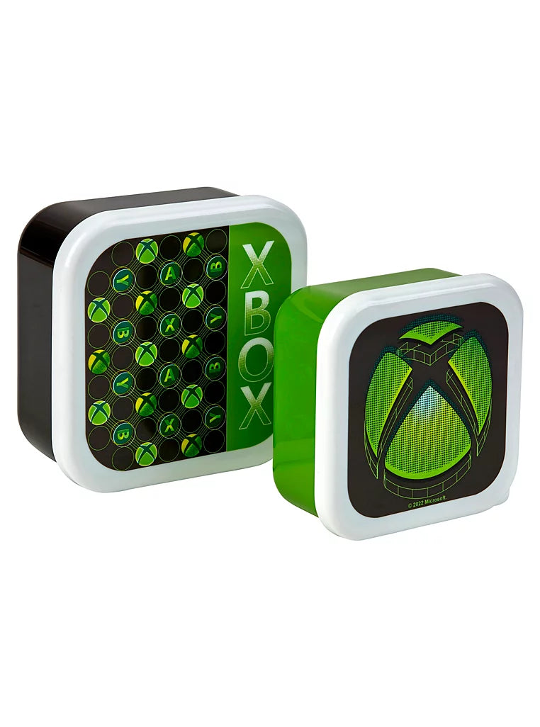 Xbox Two Pack Black & Green Xbox Food Containers