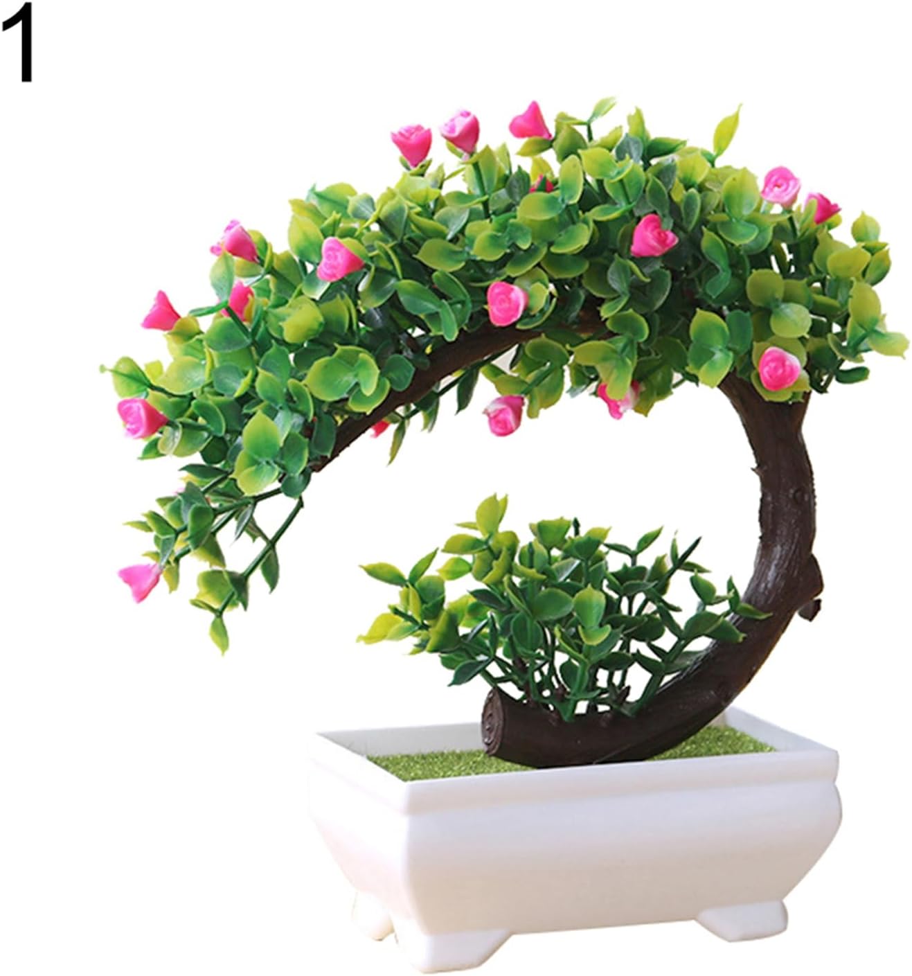 ACE DECOR Curve shape artificial plant with touch of pink