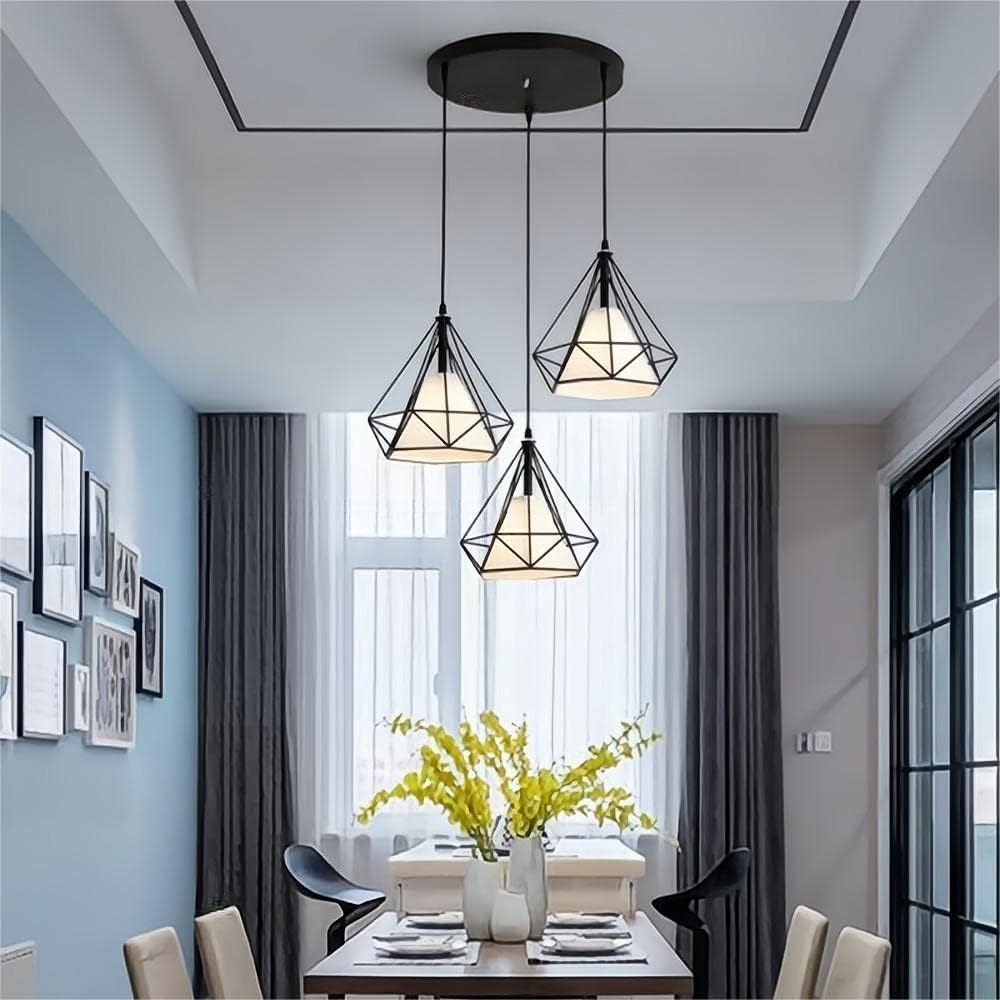 Vmax Pendant Light Black Iron Hanging Cage Vintage Led Lamp E27 Industrial Loft Retro Dining Room Restaurant Bar Counter