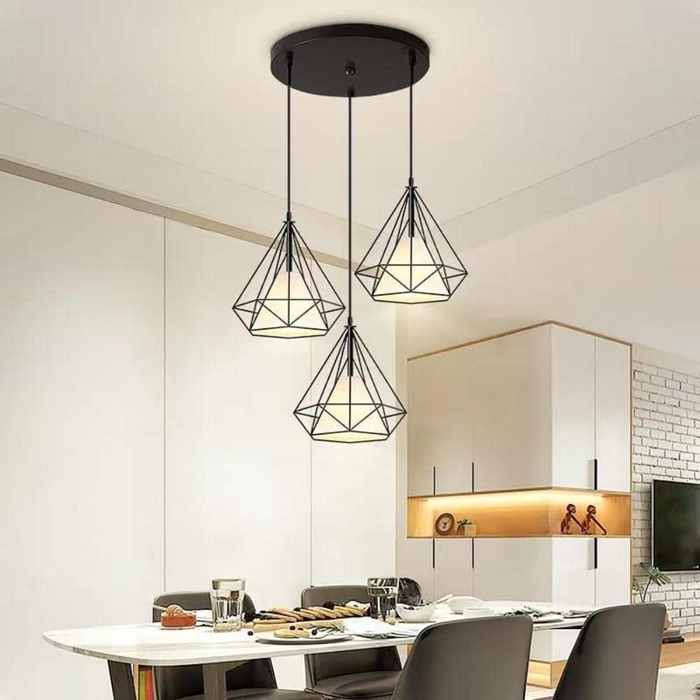 Vmax Pendant Light Black Iron Hanging Cage Vintage Led Lamp E27 Industrial Loft Retro Dining Room Restaurant Bar Counter