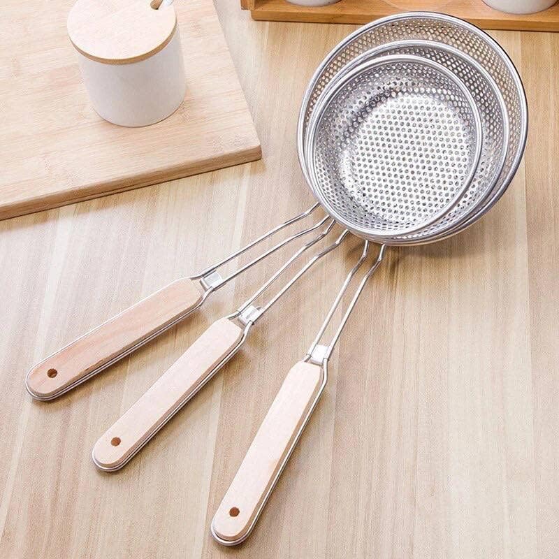 Colander Stainless Steel Skimmer Spoon-3 sets