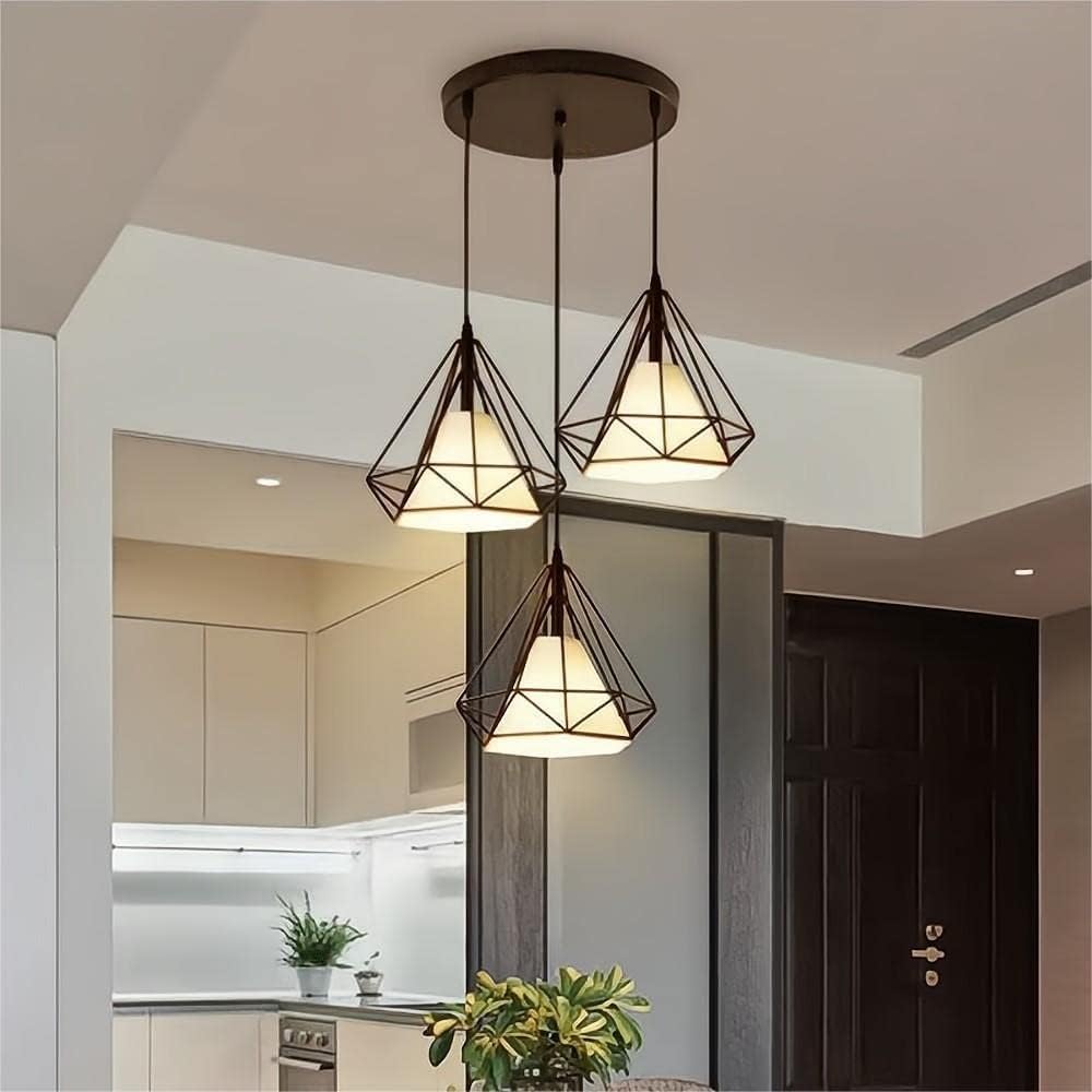 Vmax Pendant Light Black Iron Hanging Cage Vintage Led Lamp E27 Industrial Loft Retro Dining Room Restaurant Bar Counter