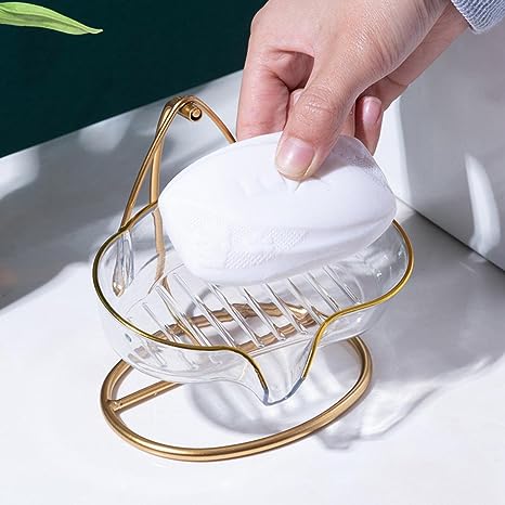 Bathroom Soap Dish Soap Holder Extend Soap Times Soap Holder with Self  Draining Tray Easy to Clean Soap Box for Countertop Toilet Hotel green 