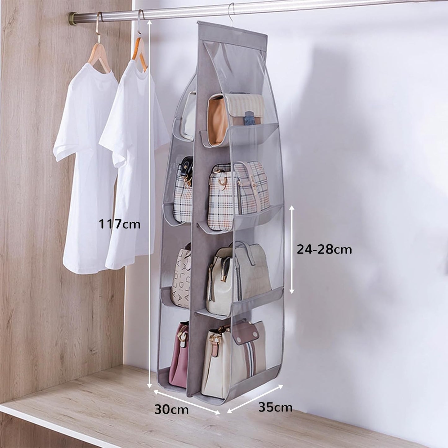 Ace Home Essentials Transparent Dustproof Bag Hanging Storage