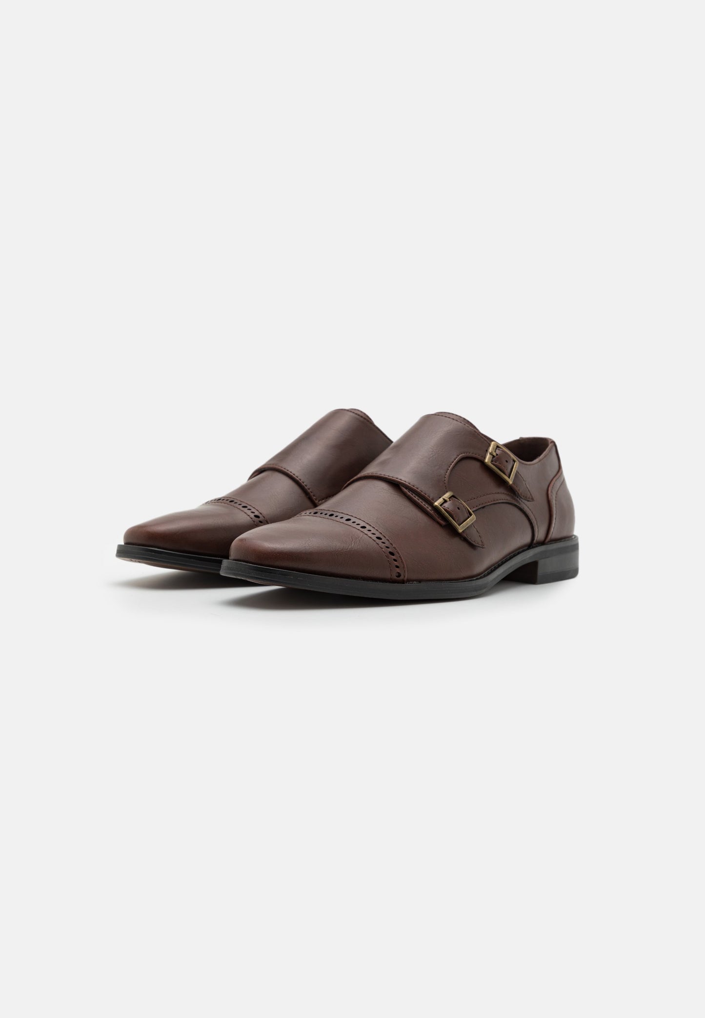 Pier One Smart Broguing slip-ons - brown