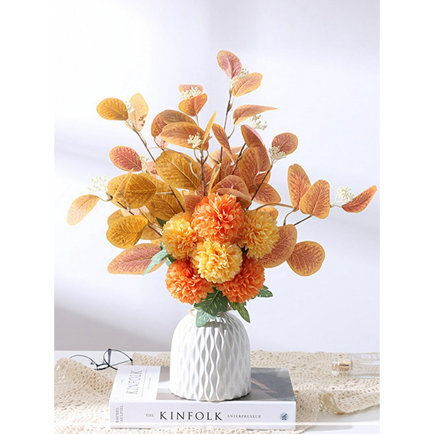 1pc Simulation eucalyptus leaf ball bouquet flower decor