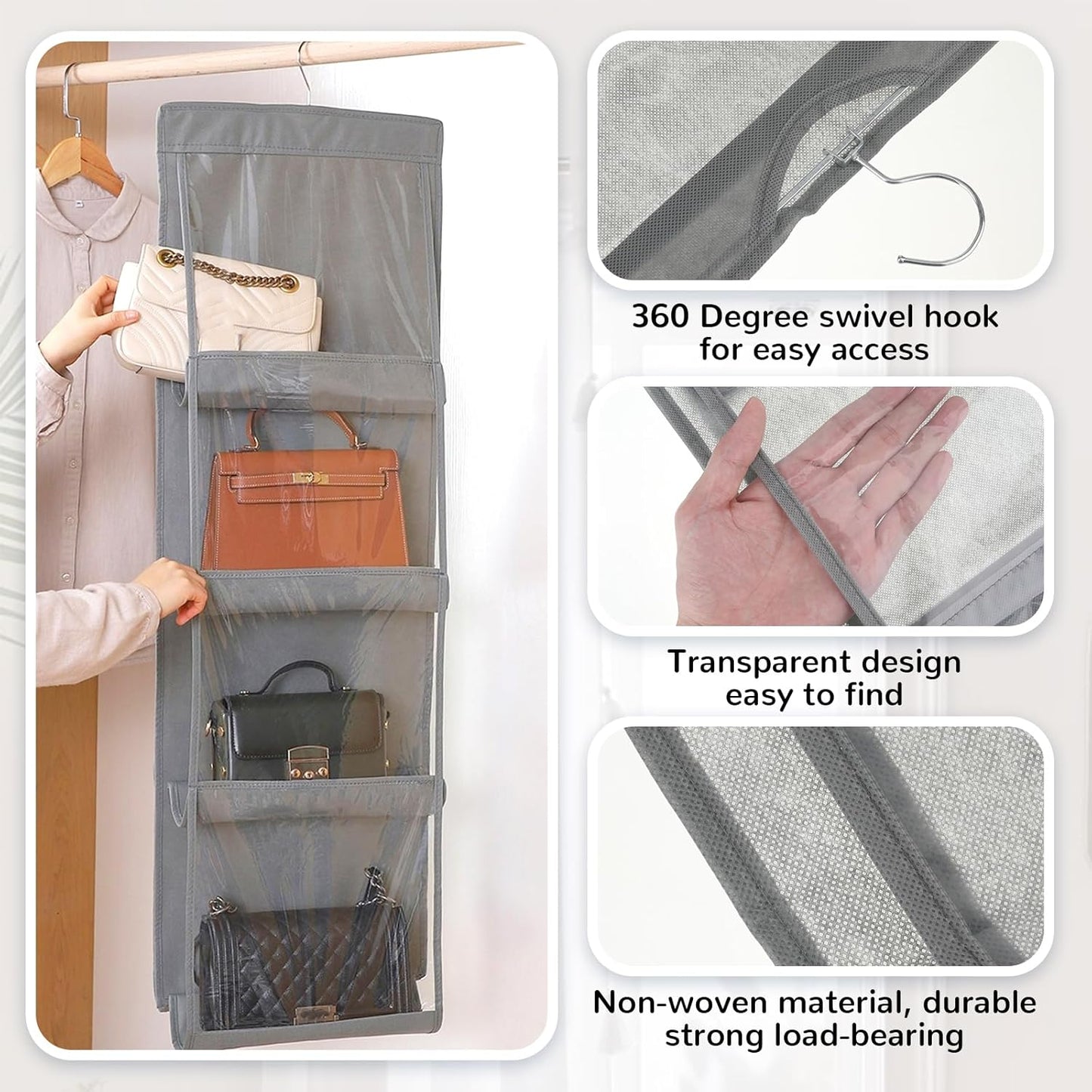 Ace Home Essentials Transparent Dustproof Bag Hanging Storage