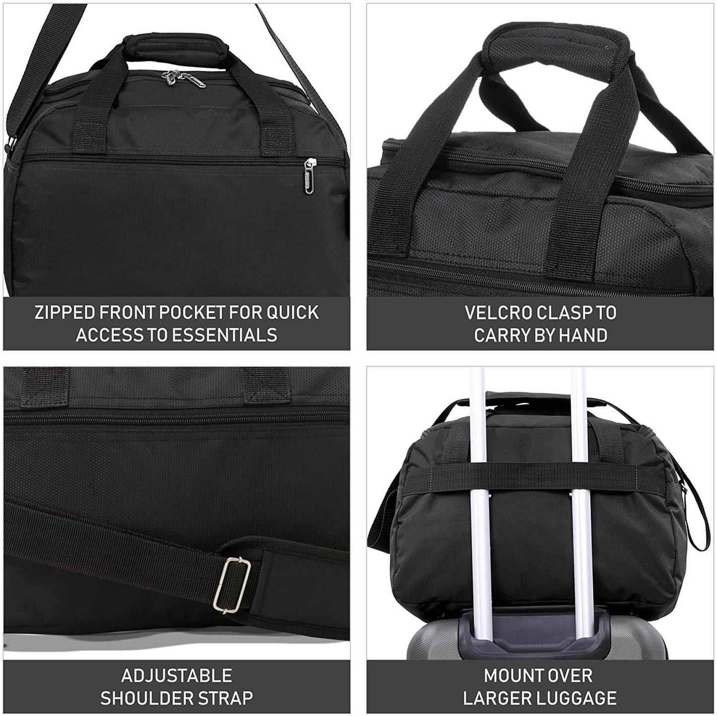 Aerolite Ultimate Mega 6 Piece Luggage Set, 3 Piece Suitcases (21"+25"+29"), Ryanair (40x20x25cm) & easyJet (45x36x20cm) Max Holdall, Digital Luggage Scale