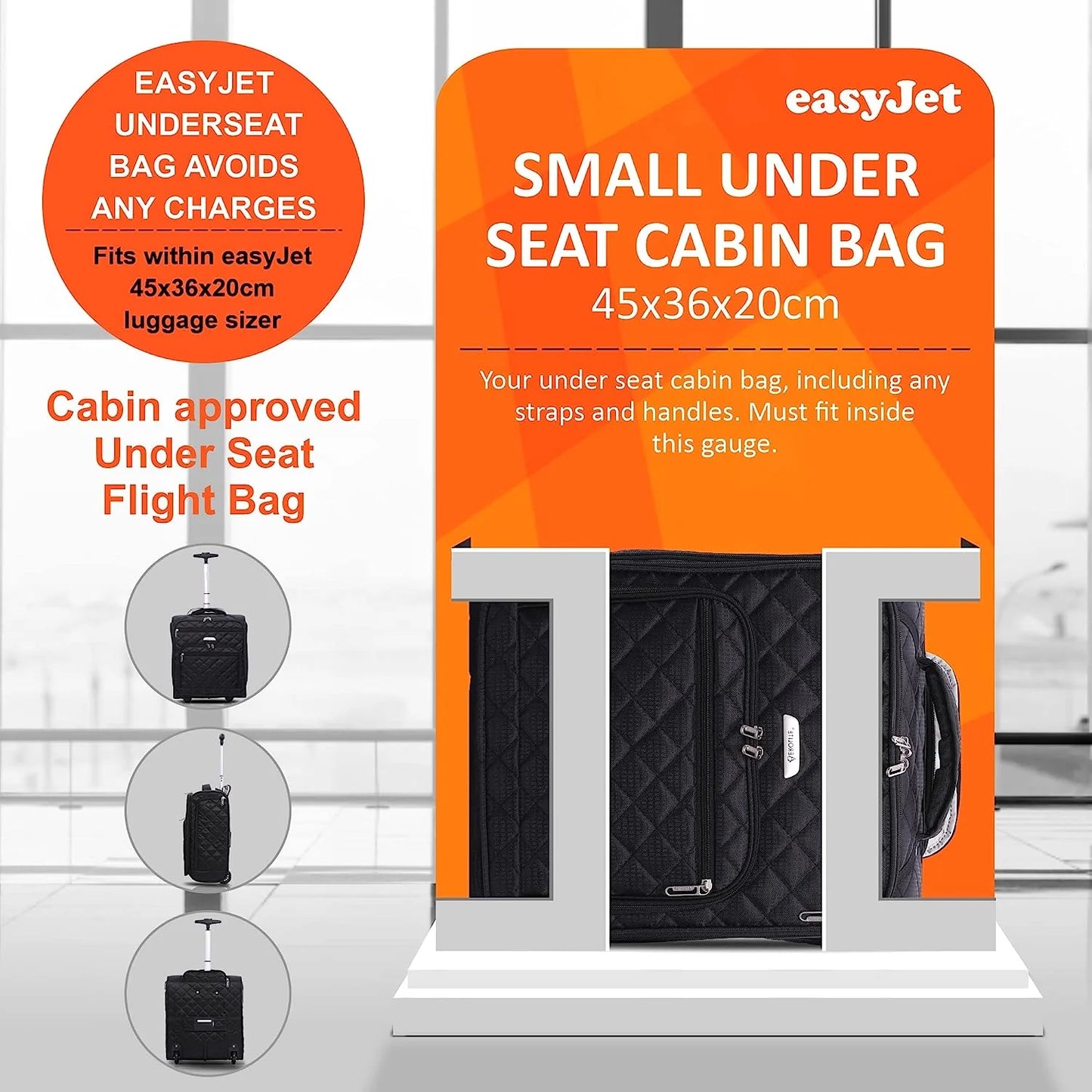 Aerolite easyJet Carry On Cabin New & Improved 2023 Model Hand Luggage