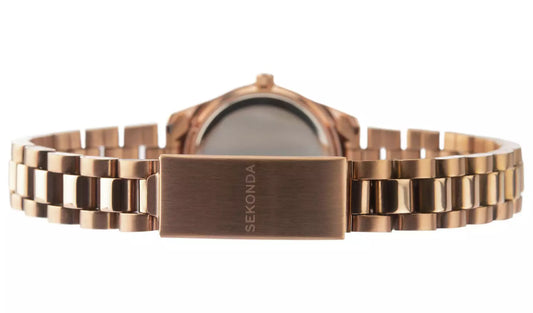 Sekonda Ladies Stone Set Rose Gold Plated Bracelet Watch