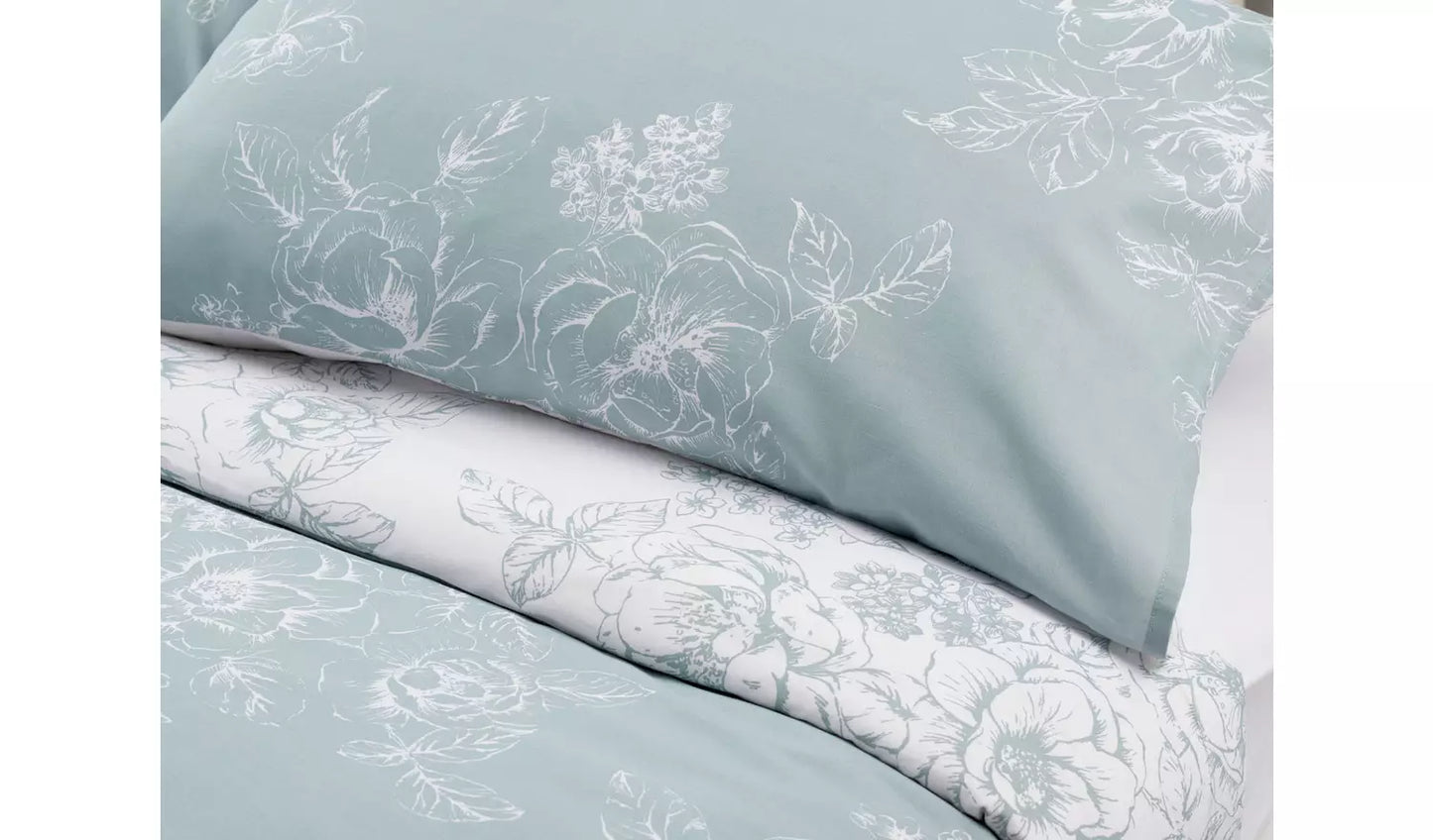 Argos Home Classic Floral Blue & White Bedding Set -Kingsize