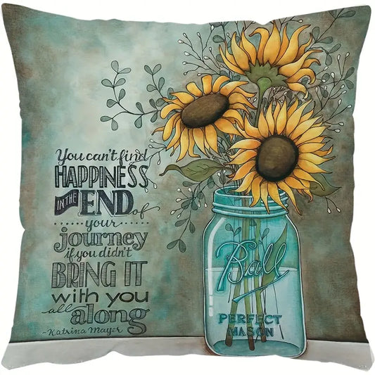 4pcs Flower Throw Pillowcases, Nordic Throw Pillow Cover