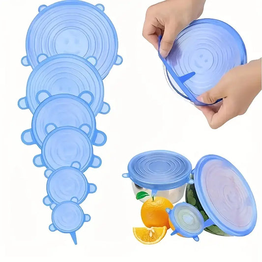 6pcs Silicone Food Fresh-keeping Cover