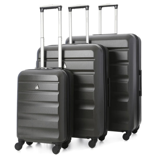 Aerolite Ultimate Mega 6 Piece Luggage Set, 3 Piece Suitcases (21"+25"+29"), Ryanair (40x20x25cm) & easyJet (45x36x20cm) Max Holdall, Digital Luggage Scale