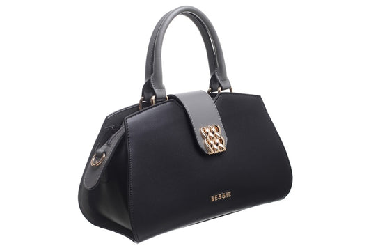 BESSIE LONDON Black Classic Versatile Handbag - Small