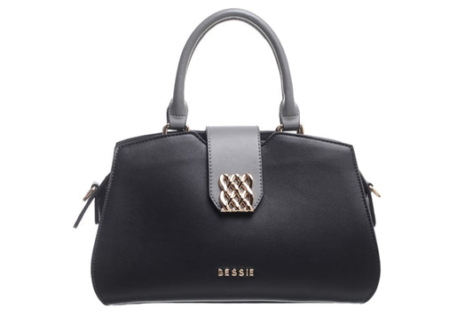 BESSIE LONDON Black Classic Versatile Handbag - Small