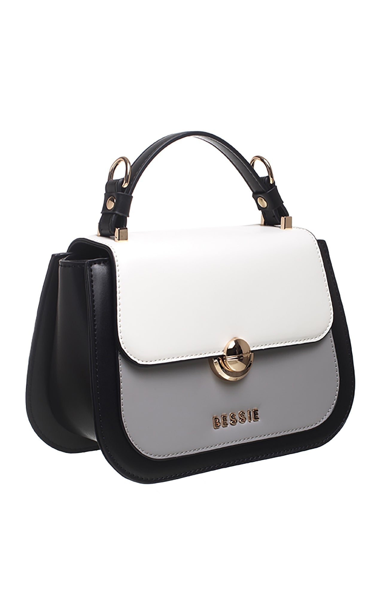 Bessie London Crossbody Flap Over Mini Bag - Black