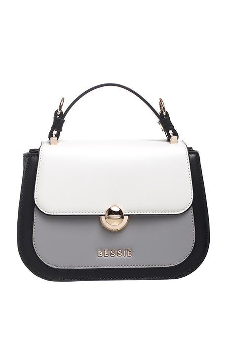 Bessie London Crossbody Flap Over Mini Bag - Black