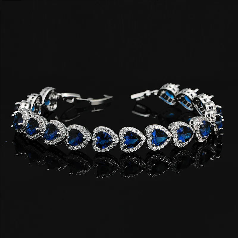 European crystal blue stone bracelet SJP