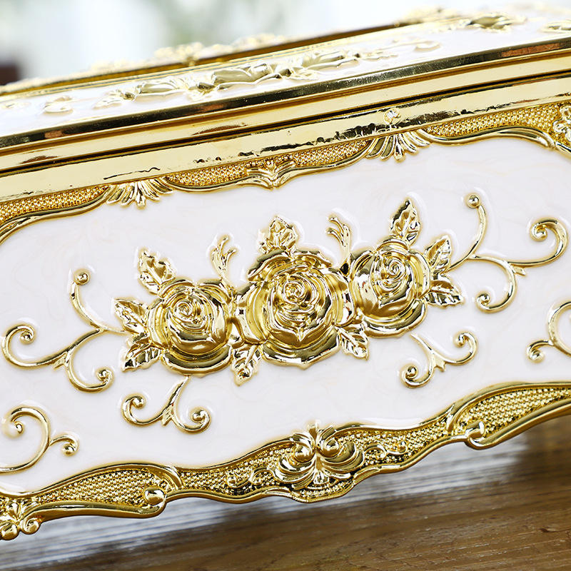 1pc Luxury high end creative tissue box gold and silver