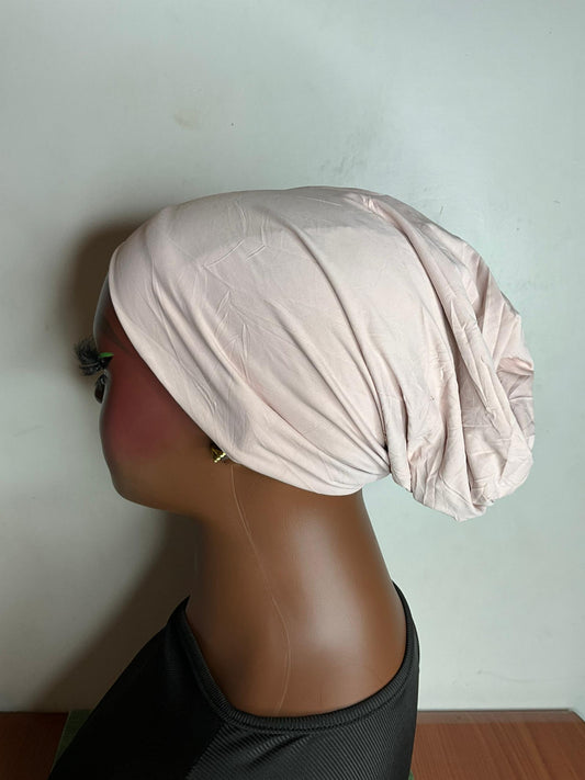 T&C simple women plain turban cap pink