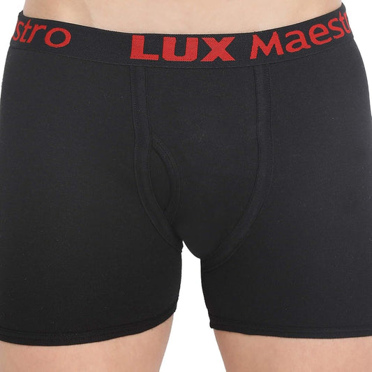 De Lynn Lux Maestro 3pc interlock trunk 100% cotton boxer with broad band for better grip and long lasting fit -  Brown, grey, and black