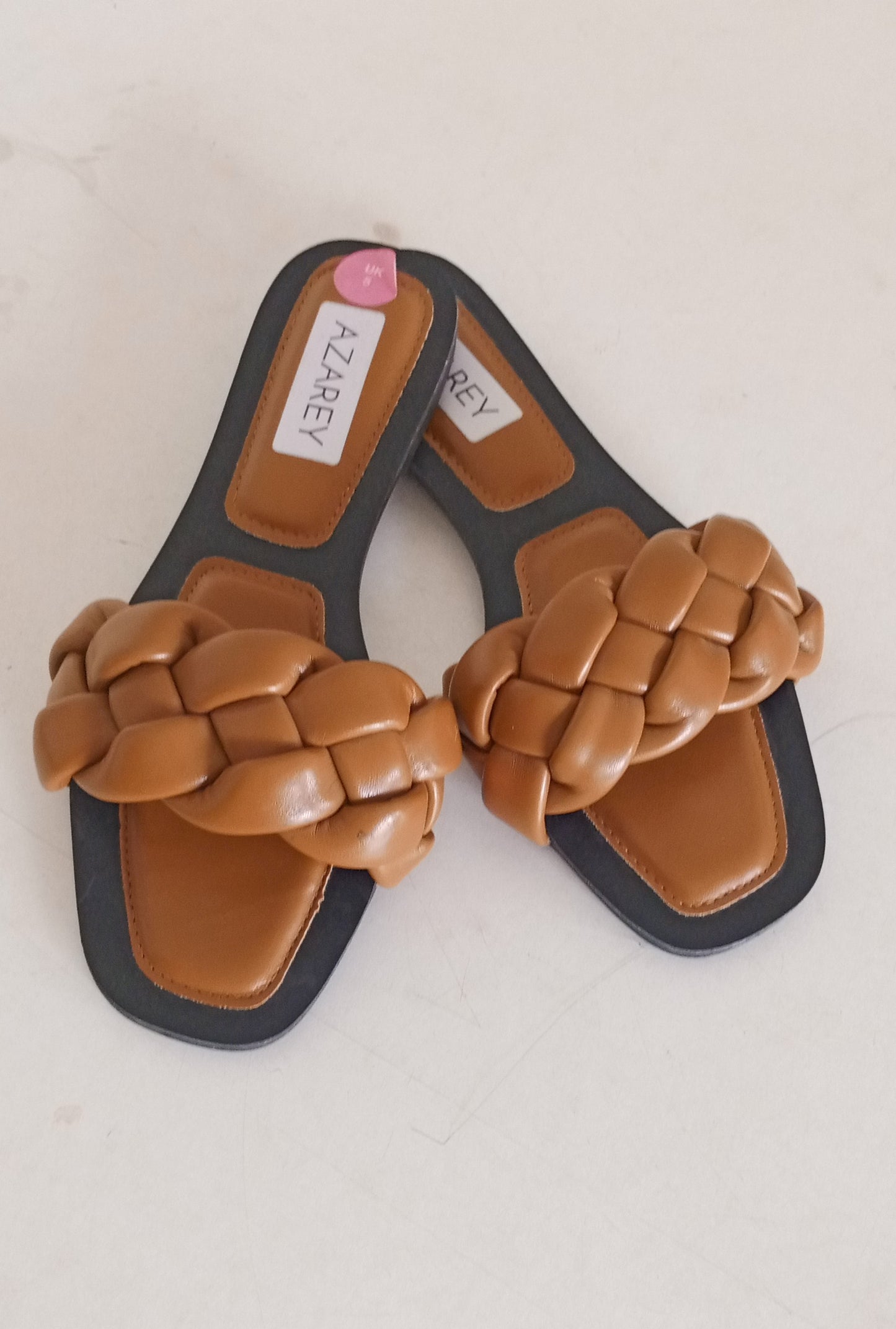 AZAREY Brown Woven Sandals