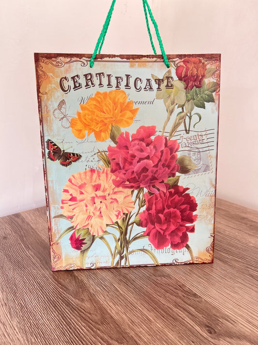 Flower design Medium Gift Bag