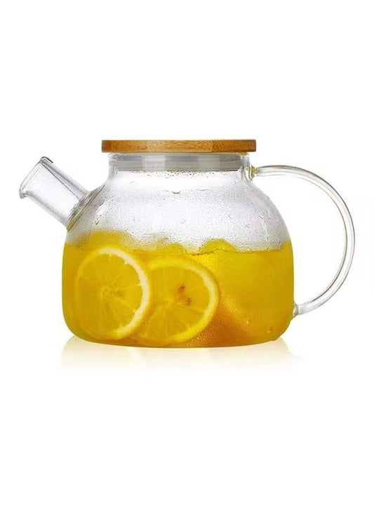 Generic Heat Resistant Glass Teapot Set Multicolour 1000ml