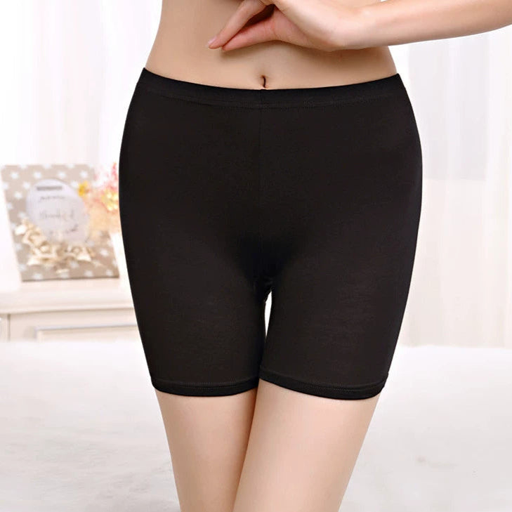 Underwear Hub Safety Short Pants Summer Seamless Ice Silk High Waist Panties Women Anti Rubbing Under Skirt Boxers