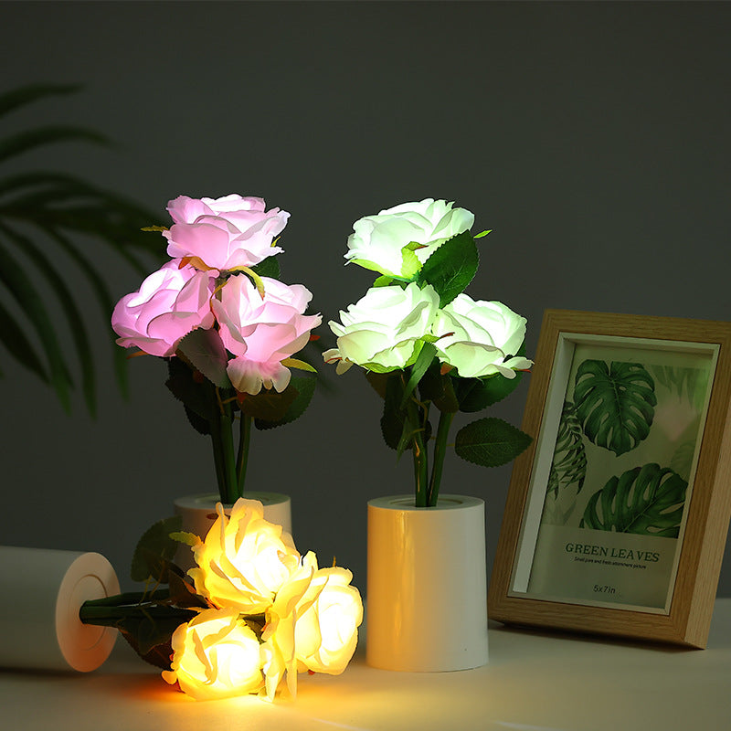 1pc Rose night light creative simulation bouquet