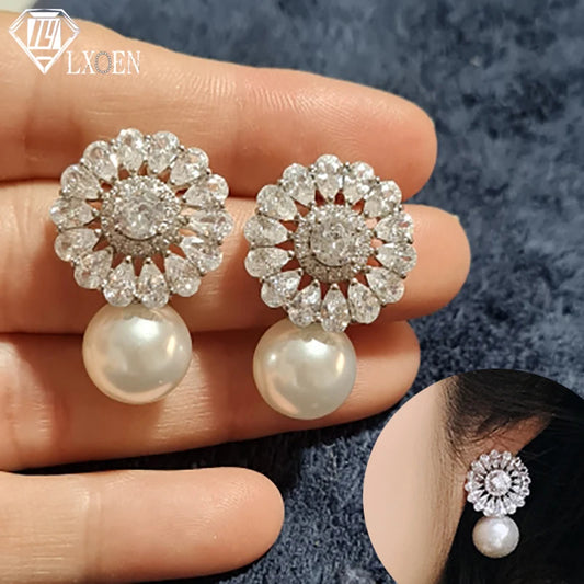 Exquisite Zircon Pearl Earring SJP