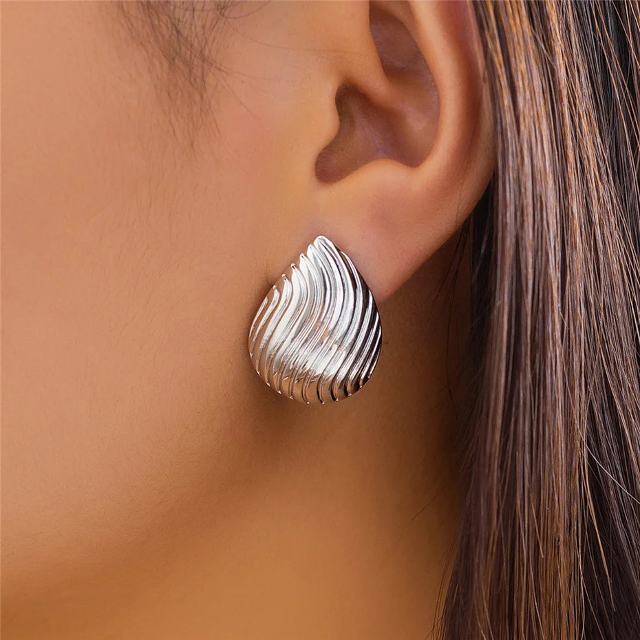 Silver Seashell Clam Earring SJP