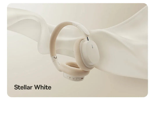 Baseus Bowie D05 Wireless Headphone 3D Spatial Audio Earphone Bluetooth 5.3 Headset 40mm Driver Foldable Over Ear Headphone 70H - WHITE