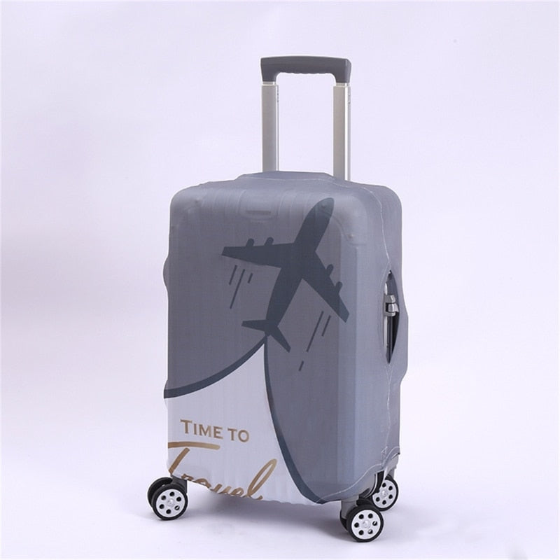 Letter Graphic Luggage Cover Dust-Proof - Grey