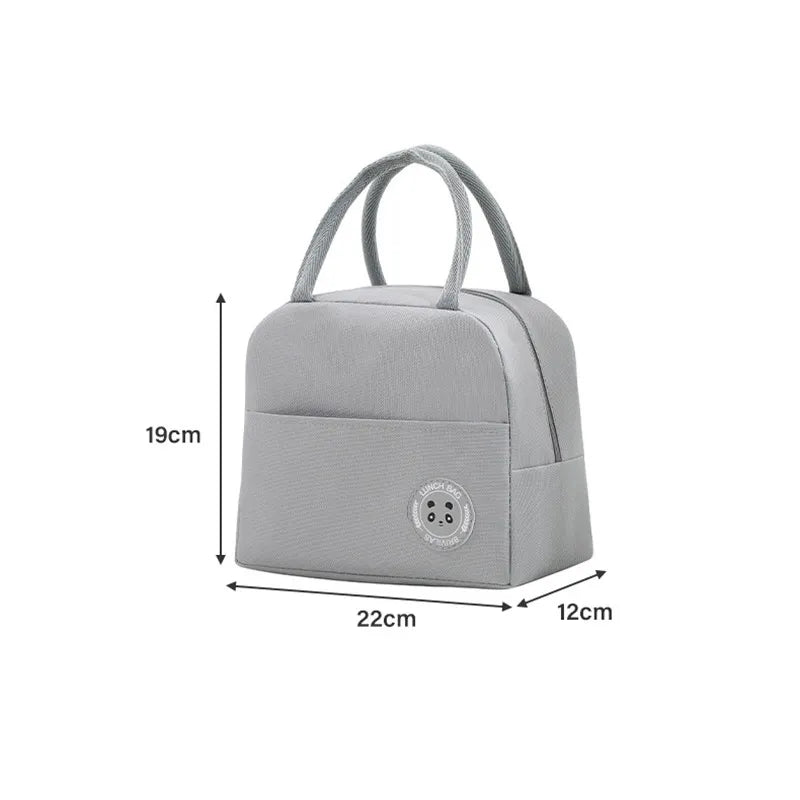 1pc Portable Lunch Bag - LIGHT GREY
