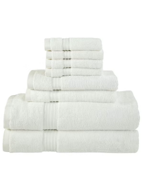 Bliss Casa 8-Piece 100% Combed Cotton 550 GSM Quick Dry Highly Absorbent Thick Bathroom Soft Hotel Quality For Bath And Spa Towel Set