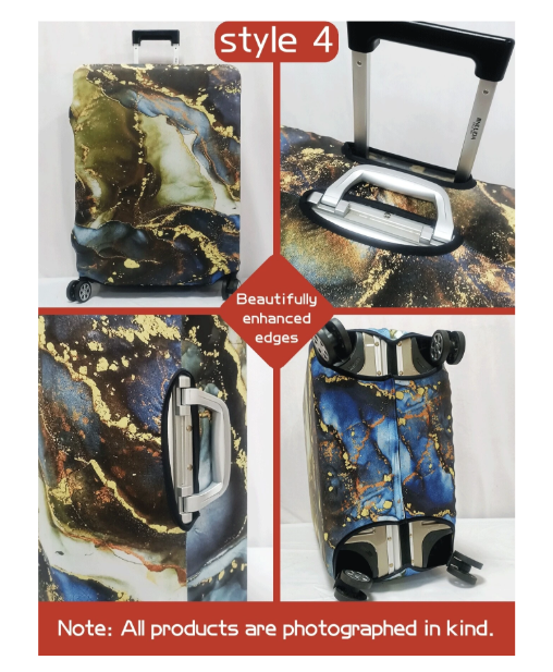 Shein Marble Pattern Tie-Dye Luggage Box Dust Cover, Very Suitable For Business Trips, Travel,