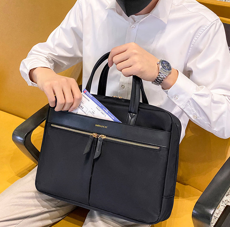 Fashion Women's Notebook Briefcase, Laptop Crossbody Bag Shoulder Bags Business Travel: Black