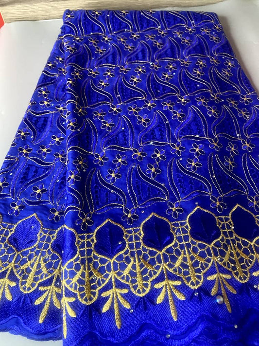 Ramsziza Classic Floral Pattern Lace Design For Women - Royal Blue