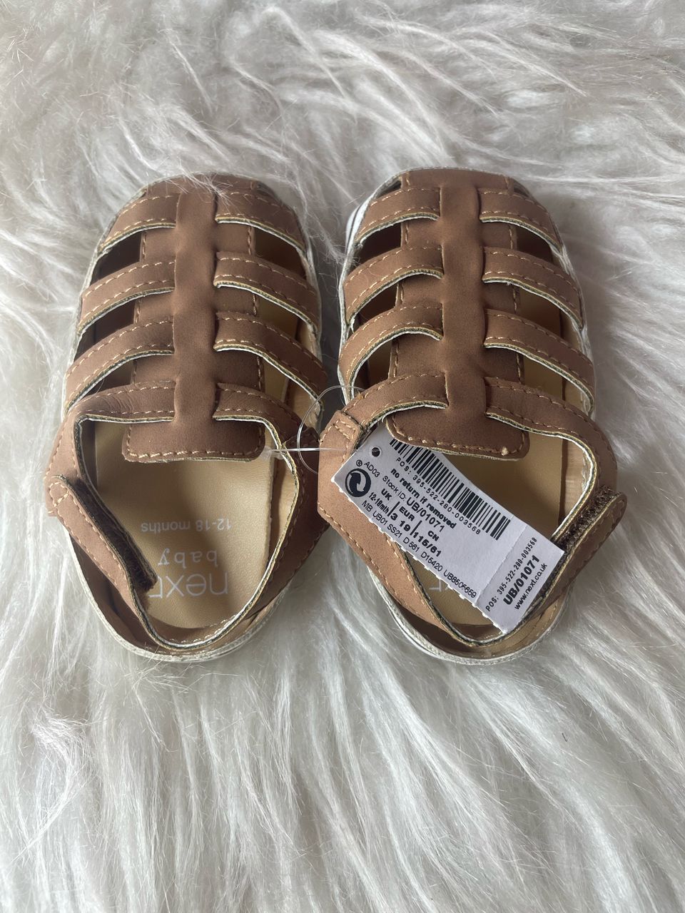 Next baby soft brown Sandals