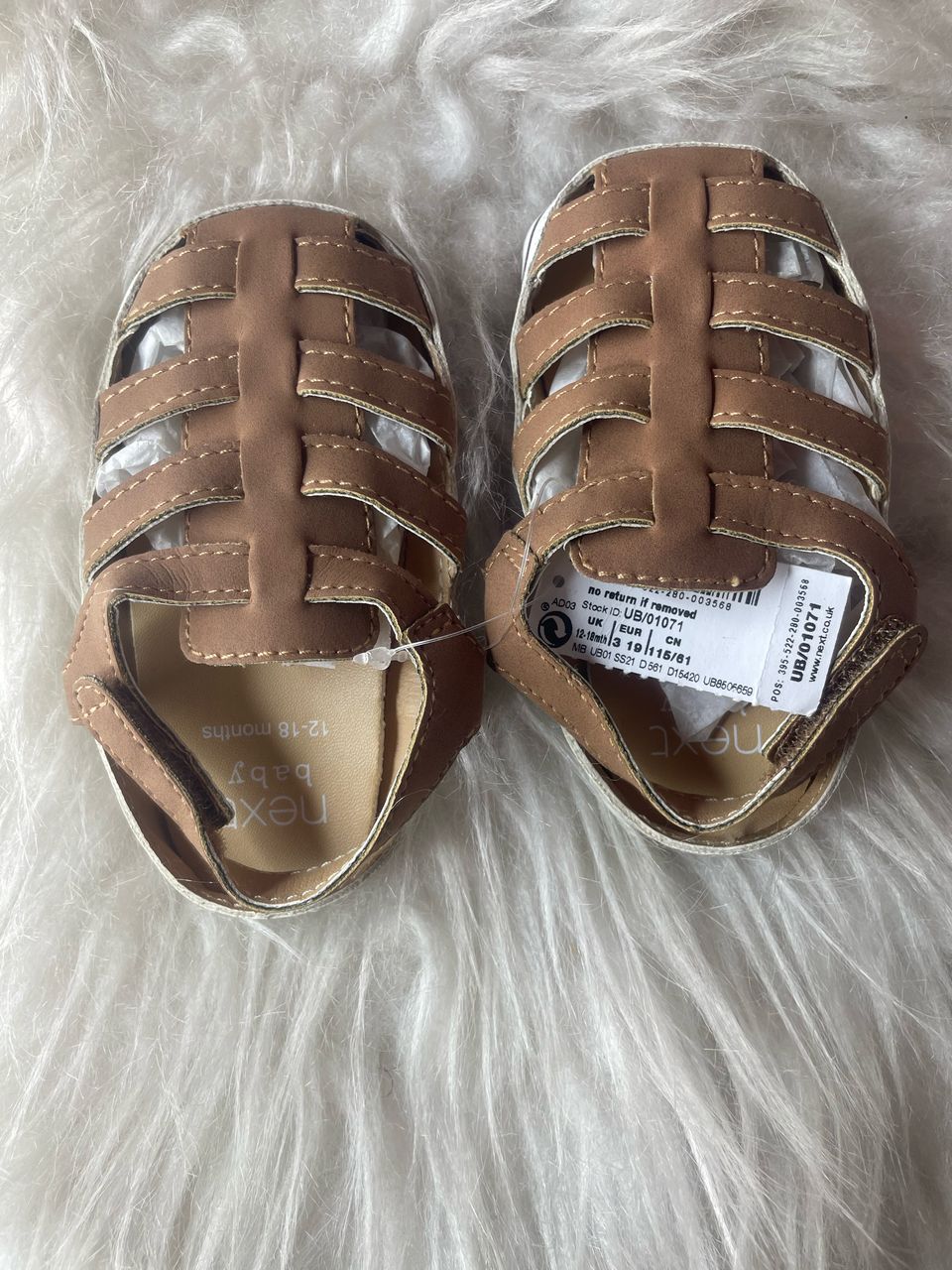 Next baby soft brown Sandals