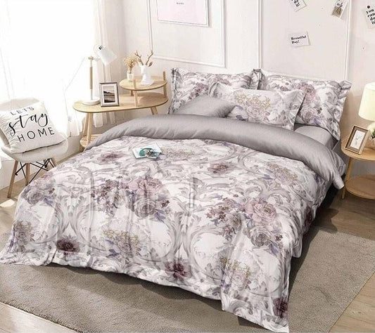 Ramsziza Double bedspread, 8 pieces - gray and pink