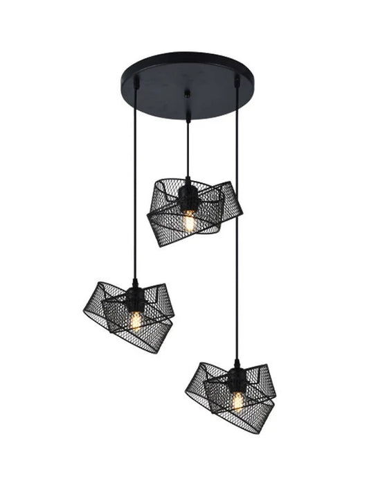 Vmax Mesh Cage Pendant Light 3 Piece For Living Room Bedroom Cafe Home Décor Black Black