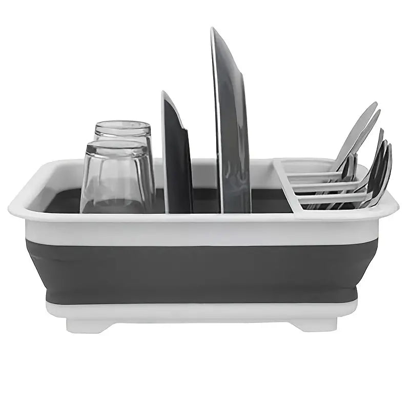 1pc Large Foldable Dish Drying Rack for Kitchen Counter