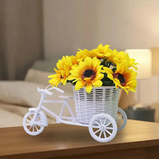 1pc Bicycle design artificial flower plant - Sunflower