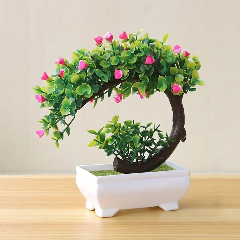 ACE DECOR Curve shape artificial plant with touch of pink