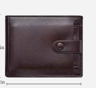 Snap Button Small Wallet PU Brown For Daily Life