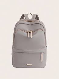 SHEIN Large Capacity Minimalist Solid Color Backpack: Khaki