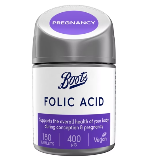 Boots Folic Acid 180 Tablets (6 months supply)